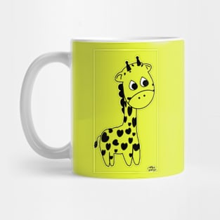 Heart spotted Giraffe Mug